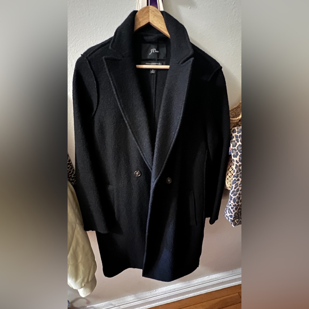 J. Crew Daphne Black Wool Coat